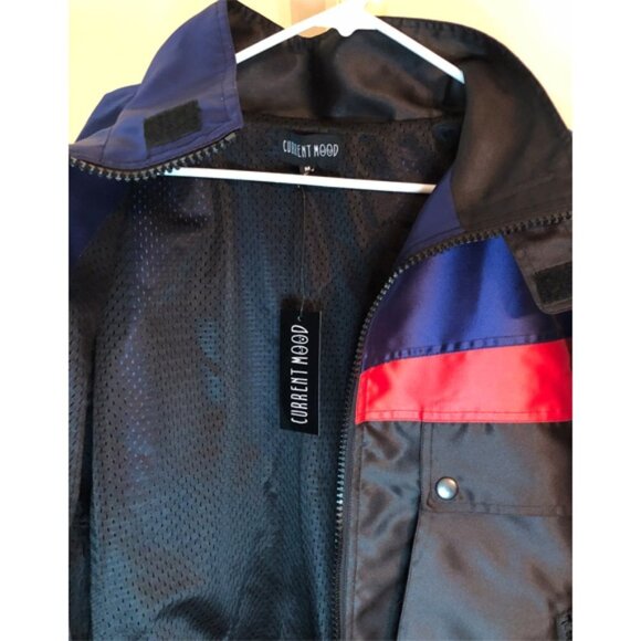 Current Mood Marathon Rush Oversized Bomber Jacket sz M + Color Block - Picture 4 of 7